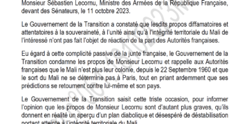 Communique N061 du Gouvernement De La Transition
